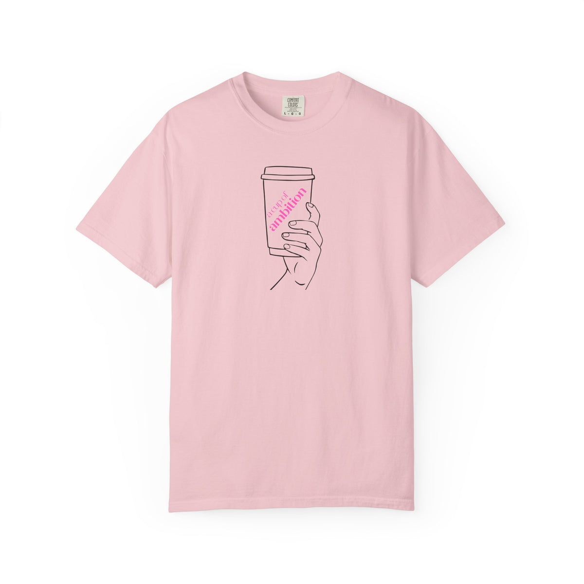 Coffee Cup Graphic T-Shirt — 'Ambition' Hand-Drawn Design