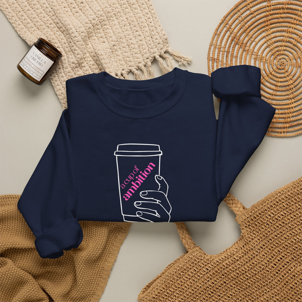 9 to 5, Dolly-Inspired "Cup of Ambition" Coffee Crewneck Sweatshirt