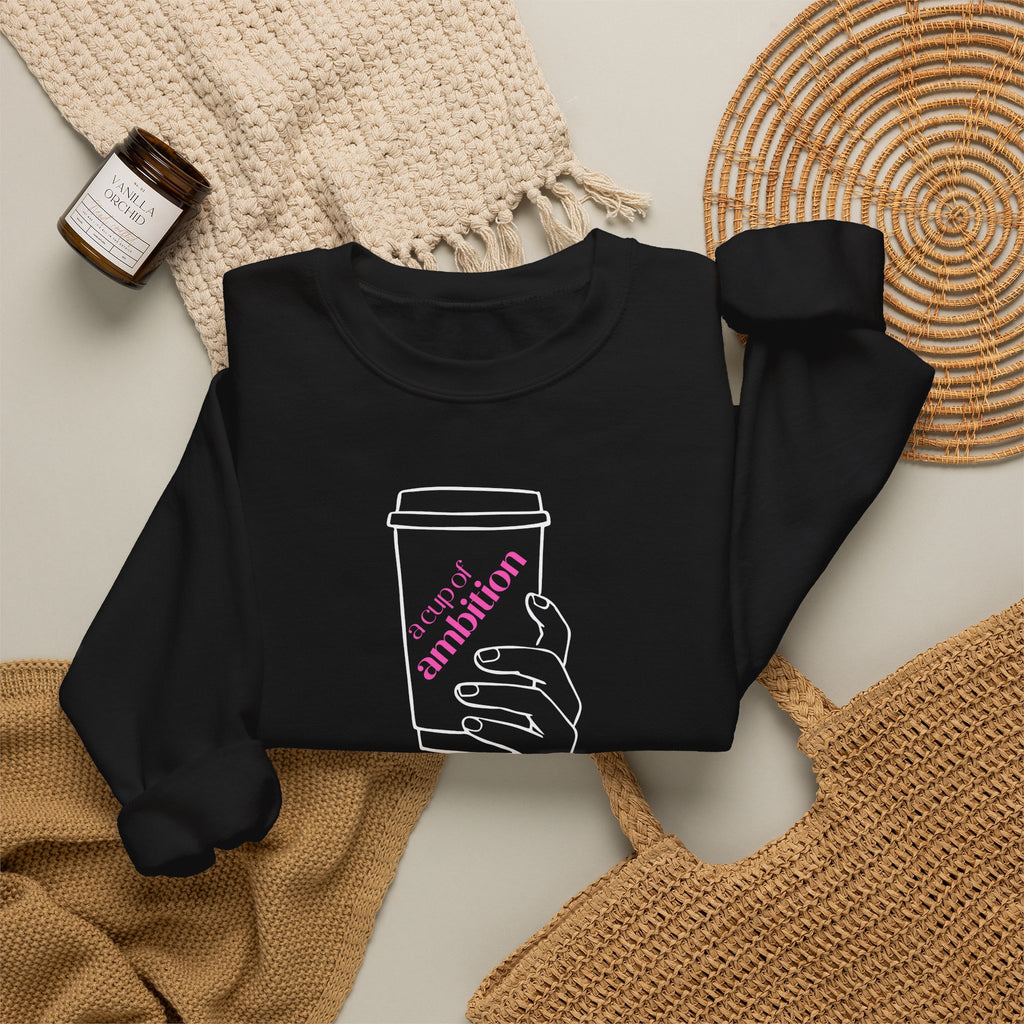 9 to 5, Dolly-Inspired "Cup of Ambition" Coffee Crewneck Sweatshirt