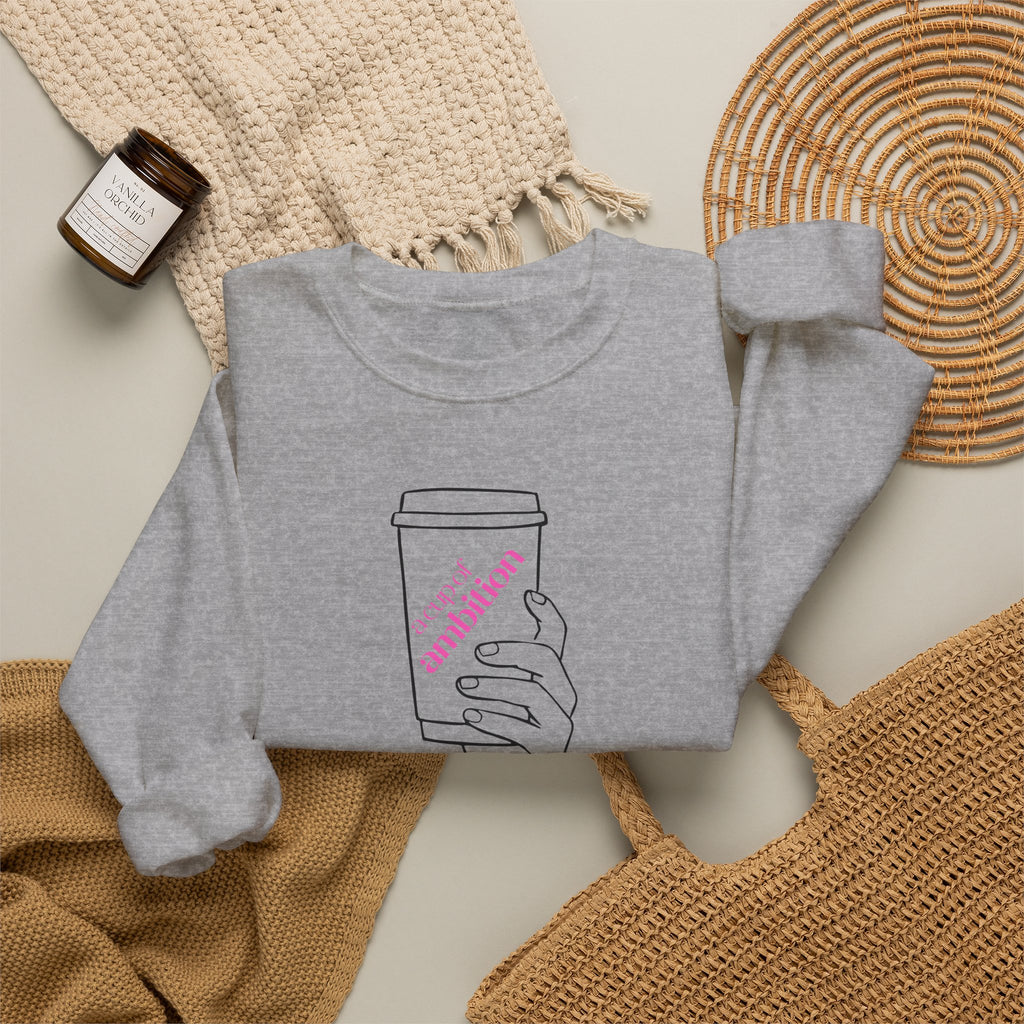 9 to 5, Dolly-Inspired "Cup of Ambition" Coffee Crewneck Sweatshirt