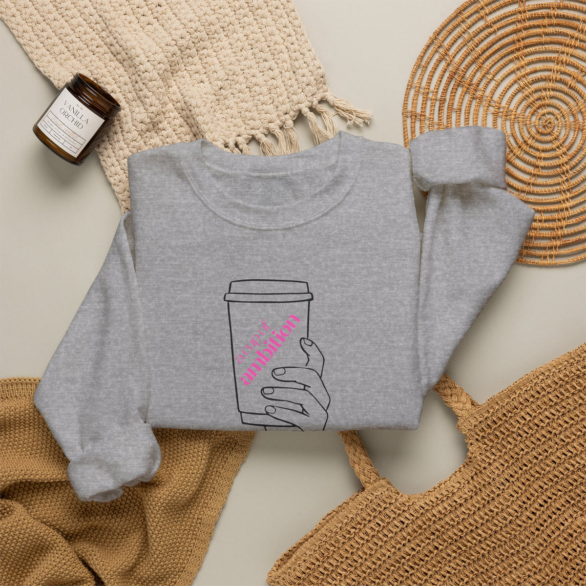 9 to 5, Dolly-Inspired "Cup of Ambition" Coffee Crewneck Sweatshirt