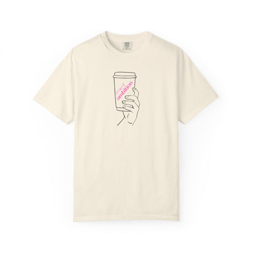 Coffee Cup Graphic T-Shirt — 'Ambition' Hand-Drawn Design