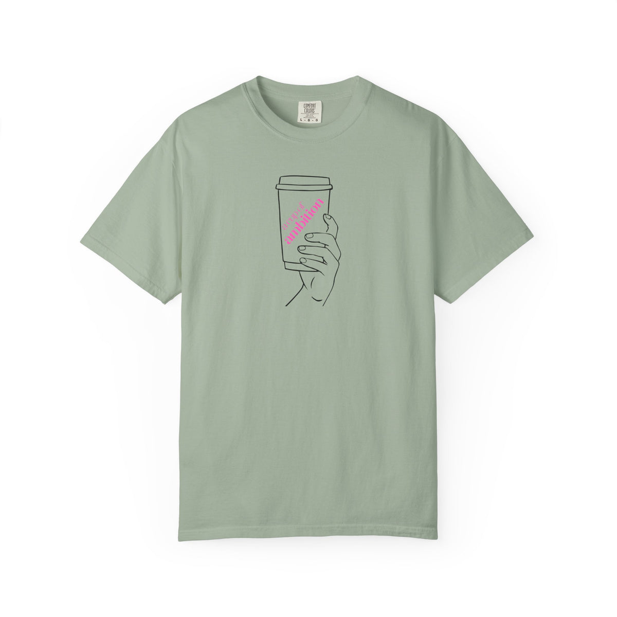 Coffee Cup Graphic T-Shirt — 'Ambition' Hand-Drawn Design